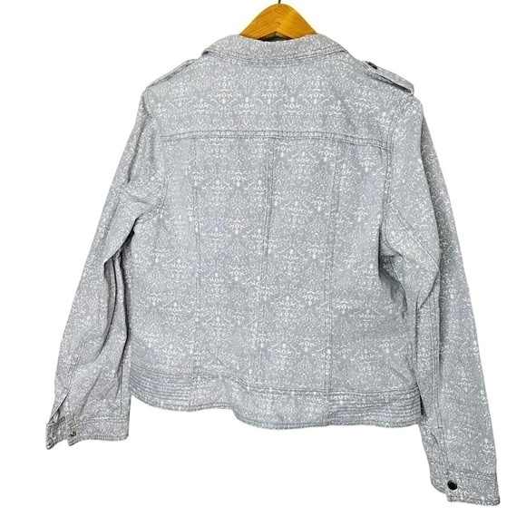 Ruff Hewn Womens Long Sleeve Gray White Full Zip Jacket Size‎ M - Picture 7 of 9